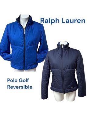 Ralph Lauren Polo Women's Golf Reversible Jacket Large Active Blue